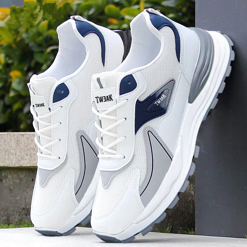 Mens Fashion Trainers - แฟชั่นรองเท้าผู้ชายรองเท้าผ้าใบตาข่ายอเนกประสงค์ผู้ชายรองเท้าวิ่งระบายอากาศได้ดีรองเท้ากันลื่นรองเท้ากีฬาชายเทนนิส มาสคูลิโน