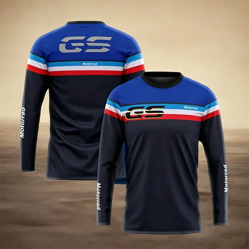 Men'S Fashion T Shirts - เสื้อยืดแขนยาวสำหรับรถมอเตอร์ไซค์รุ่น R1250GS/R1200GS/F850GS/F750GS เหมาะสำหรับการท่องเที่ยวและแข่งรถ ทนทาน ไม่ซีดจาง ป้องกันรังสียูวี
