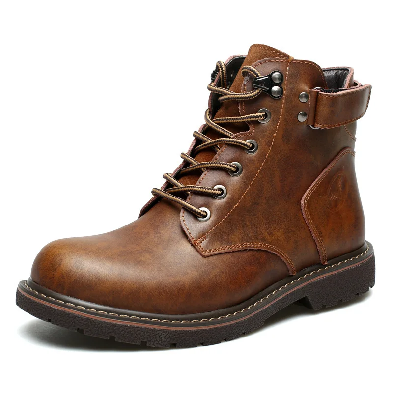 Men'S Fashion News - รองเท้าบูทหุ้มข้อผู้ชายสุดหรู สไตล์เรโทรอังกฤษ รองเท้าบูทหุ้มข้อสูงแฟชั่น รองเท้าหนังคุณภาพสูง รุ่นใหม่ปี 2025