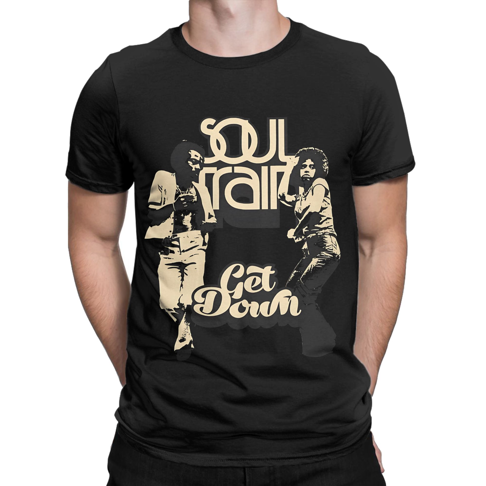 Poster Men Fashion - โซลเทรนโปสเตอร์กราฟิกตลก 100% เสื้อยืดผ้าฝ้ายเสื้อยืดโซลเทรนสำหรับผู้ชาย