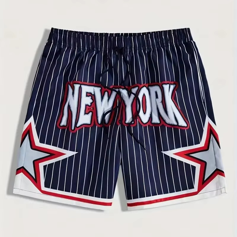 Men'S Fashion New York - กางเกงขาสั้นฤดูร้อนผู้ชาย นิวยอร์ก แฟชั่นเด็ก กางเกงขาสั้นชายหาดฮาวาย กางเกงขาสั้นเด็กผู้ชายหลากสี กางเกงขาสั้นผู้ใหญ่ลำลอง
