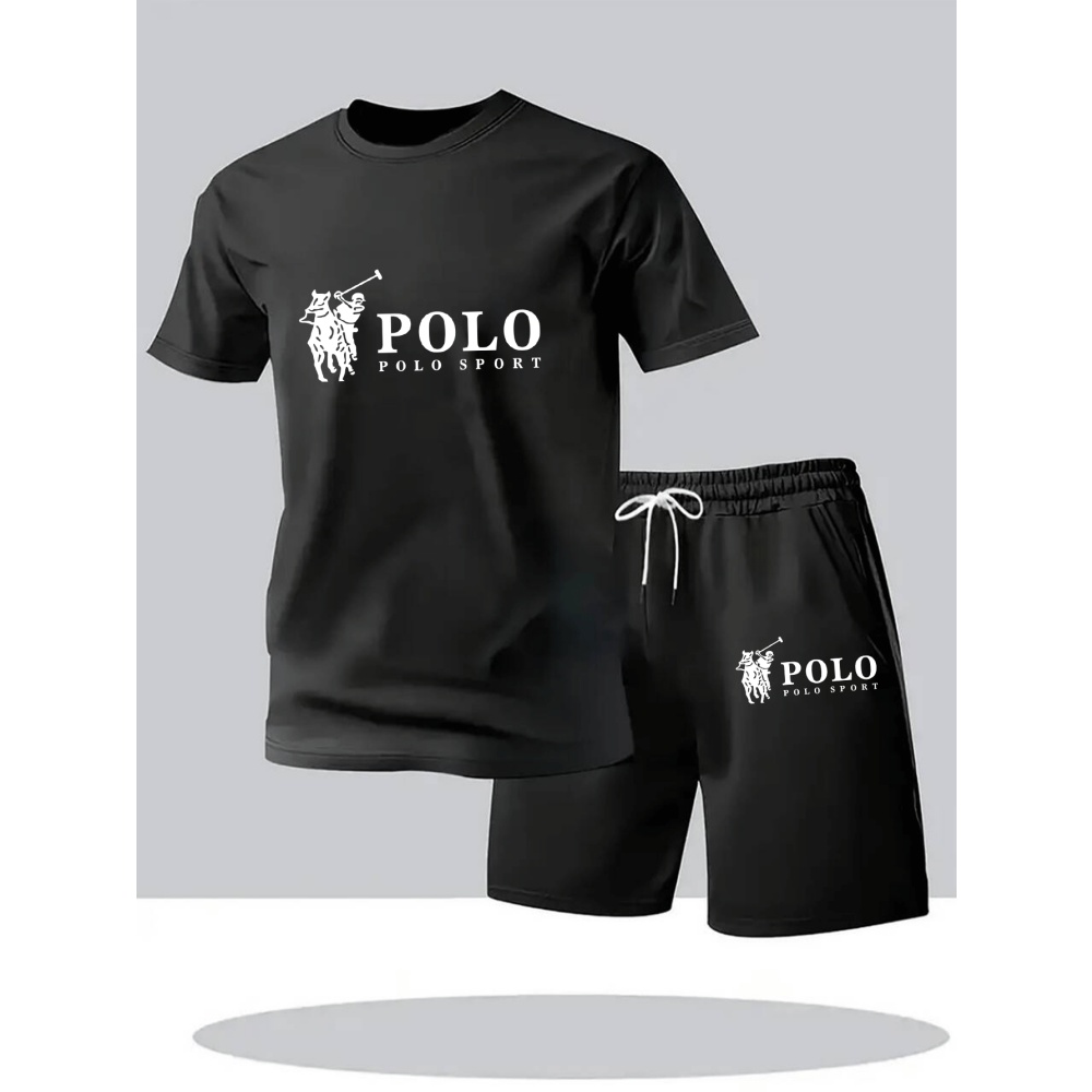 Men'S Fashion Videos - ชุดเซ็ตฤดูร้อนปี 2026 สำหรับผู้ชาย เสื้อยืดและกางเกงขาสั้นแฟชั่นลำลองสไตล์คนเมือง คุณภาพสูง คอกลม
