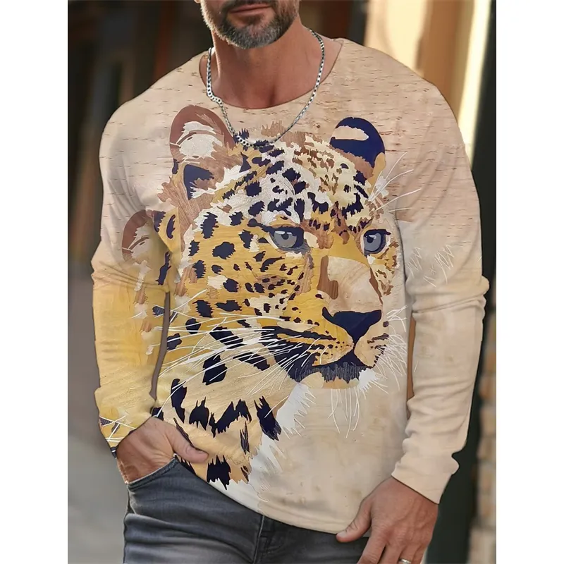 เสื้อยืดแขนยาวผู้ชายพิมพ์ลาย 3 - Mens Fashion Clothes บทวิจารณ์และราคา