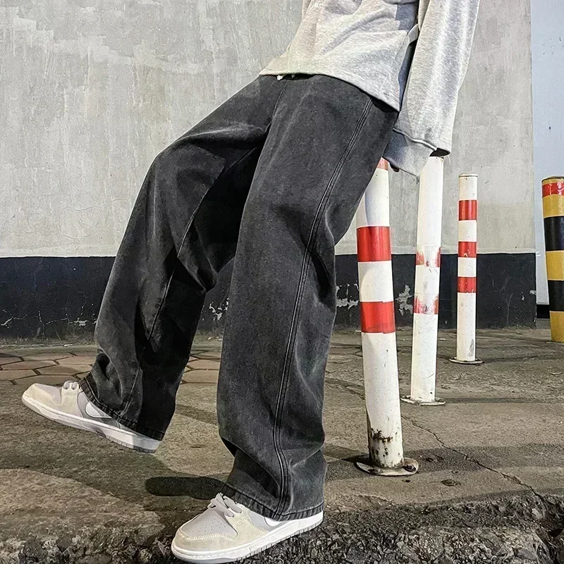กางเกงยีนส์ผู้ชายสไตล์เกาหลี แ - Men'S Fashion Grey Jeans บทวิจารณ์และราคา