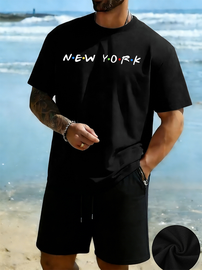 ชุดเซ็ตเสื้อยืดและกางเกงขาสั้น - Men'S Fashion New York บทวิจารณ์และราคา