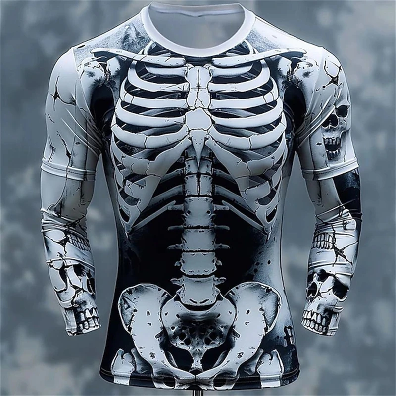 เสื้อยืดลายโครงกระดูกและกะโหลก - Mens Fashion Clothes บทวิจารณ์และราคา