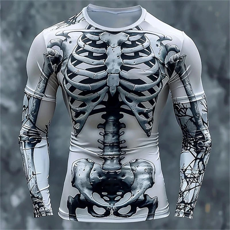 เสื้อยืดลายโครงกระดูกและกะโหลก - Mens Fashion Clothes บทวิจารณ์และราคา