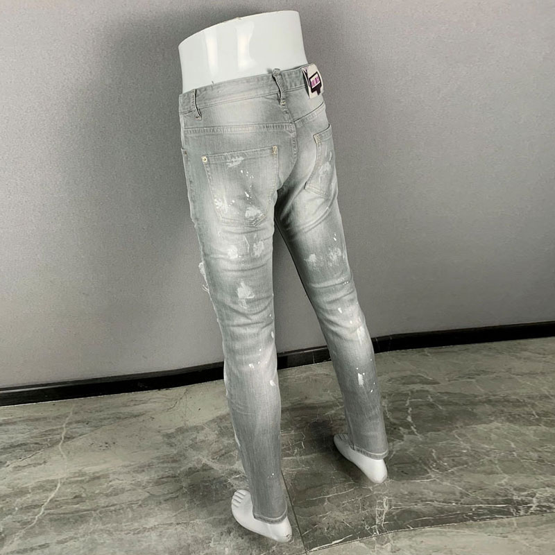 กางเกงยีนส์ผู้ชายดีไซน์ใหม่สุด - Men'S Fashion Grey Jeans บทวิจารณ์และราคา