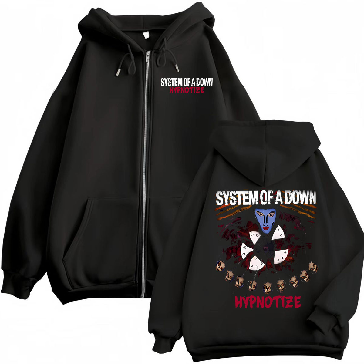 เสื้อฮู้ดซิปกราฟิก Rock Band S - Mens Fashion Zip Up Hoodies บทวิจารณ์และราคา