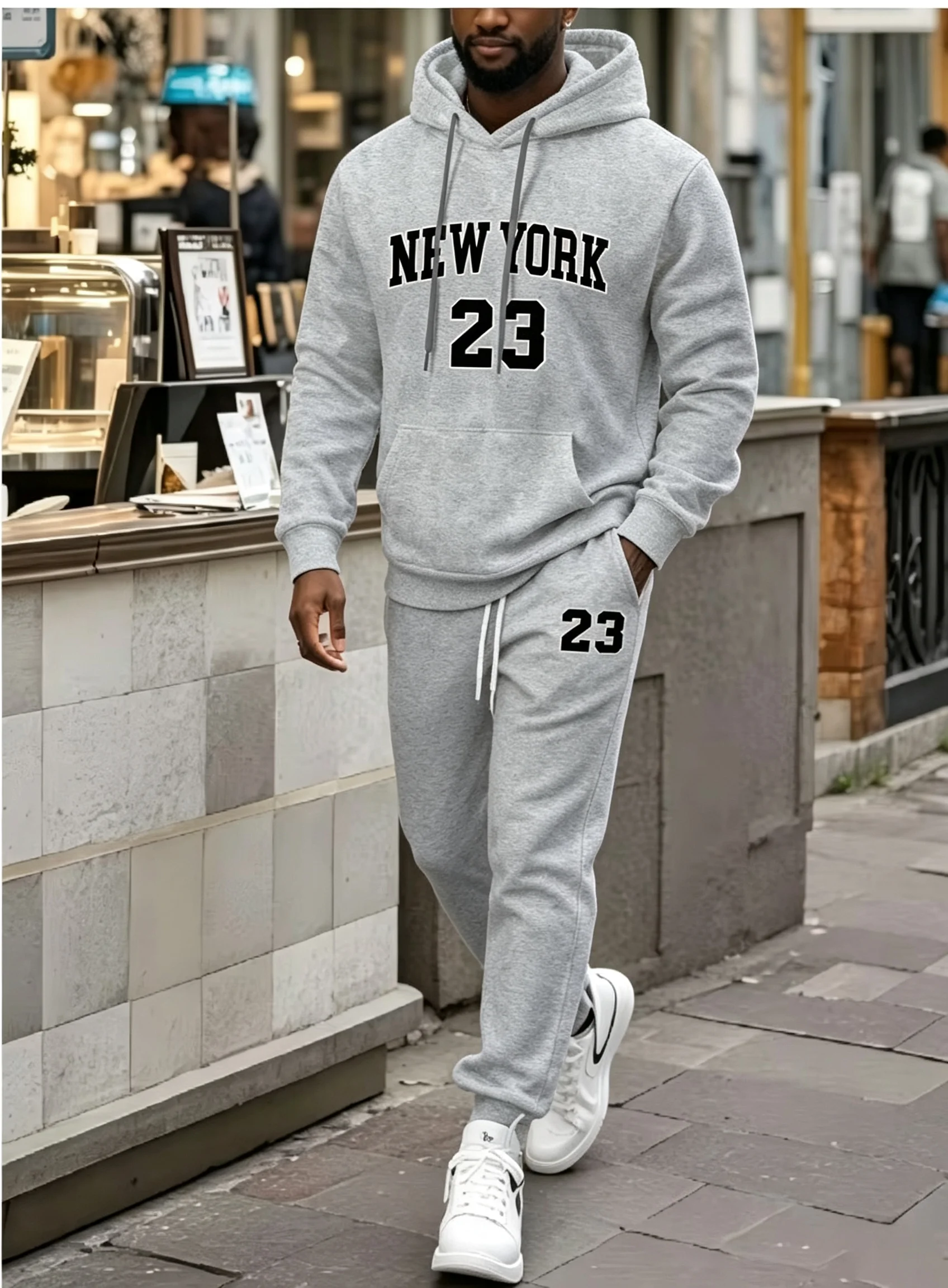 เสื้อฮู้ดพิมพ์ลาย New York 23  - Men'S Fashion New York บทวิจารณ์และราคา