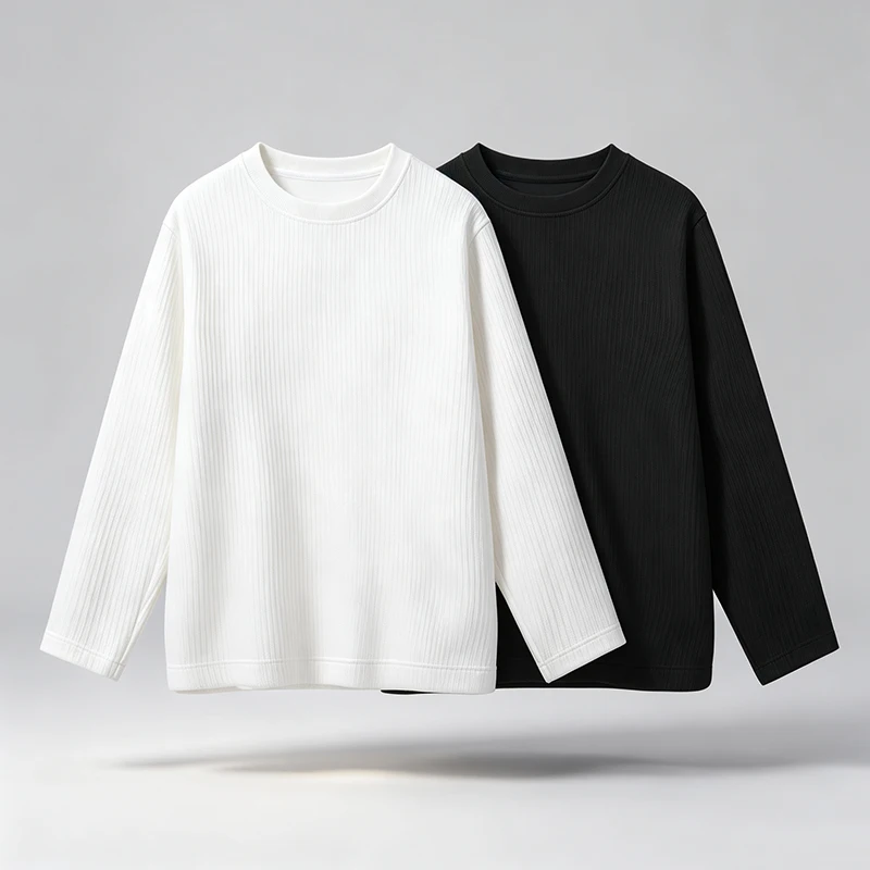เสื้อยืดแขนยาวคอกลมผู้ชาย ทรงห - Men'S Fashion T Shirts บทวิจารณ์และราคา