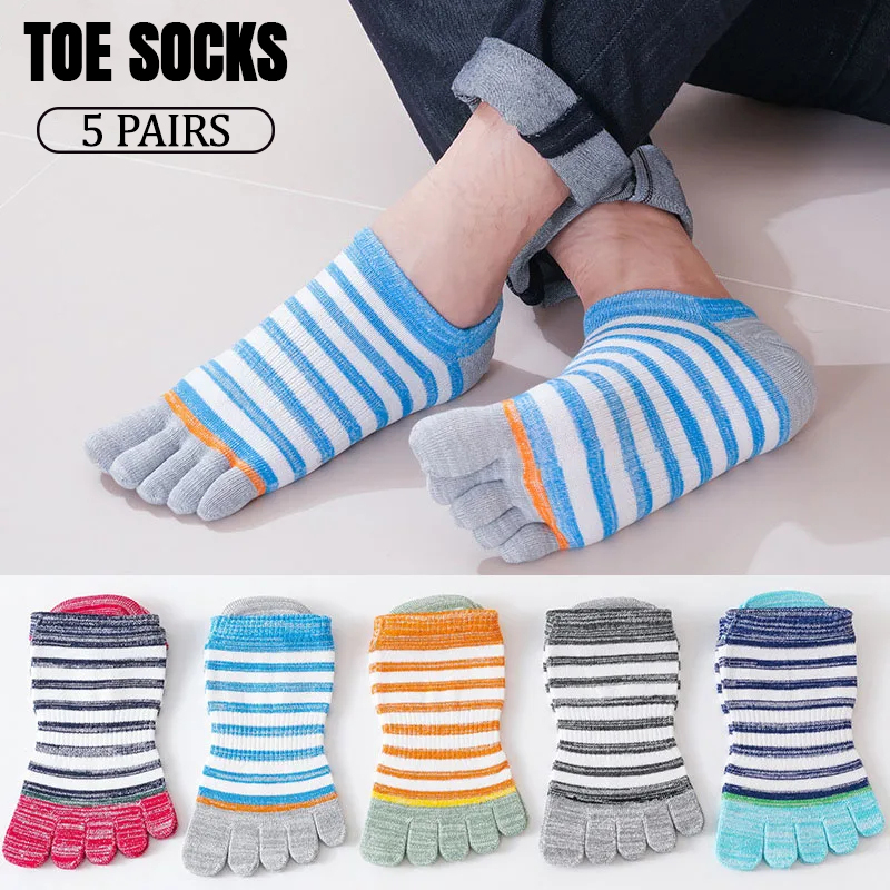 5 คู่ ถุงเท้าห้านิ้วสำหรับผู้ช - Socks Ankle Men บทวิจารณ์และราคา