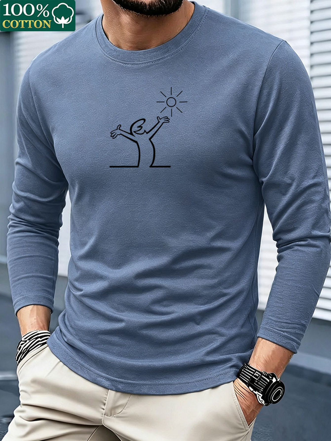 เสื้อยืดแขนยาวผู้ชาย คอตตอน 10 - Men'S Fashion T Shirts บทวิจารณ์และราคา