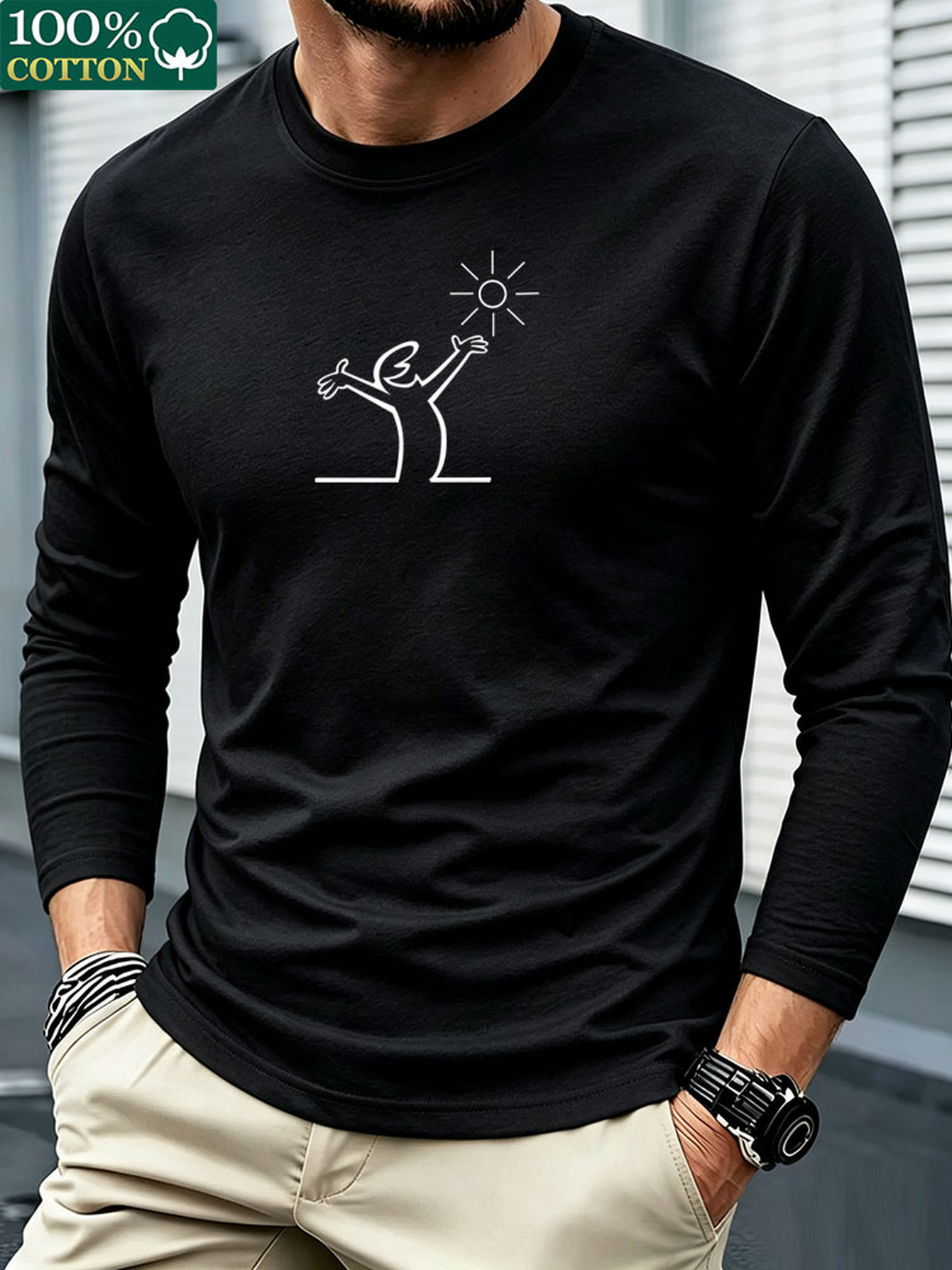 เสื้อยืดแขนยาวผู้ชาย คอตตอน 10 - Men'S Fashion T Shirts บทวิจารณ์และราคา